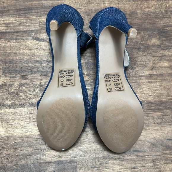 Qupid Women's denim cheel size 8 - Picture 5 of 6